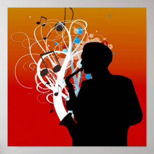 Poster saxofone