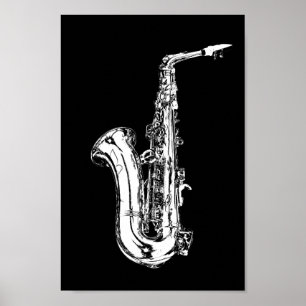 Póster Saxofone