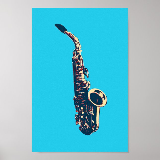 Poster Saxofone (Frente)