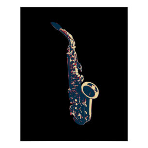 Póster saxofone