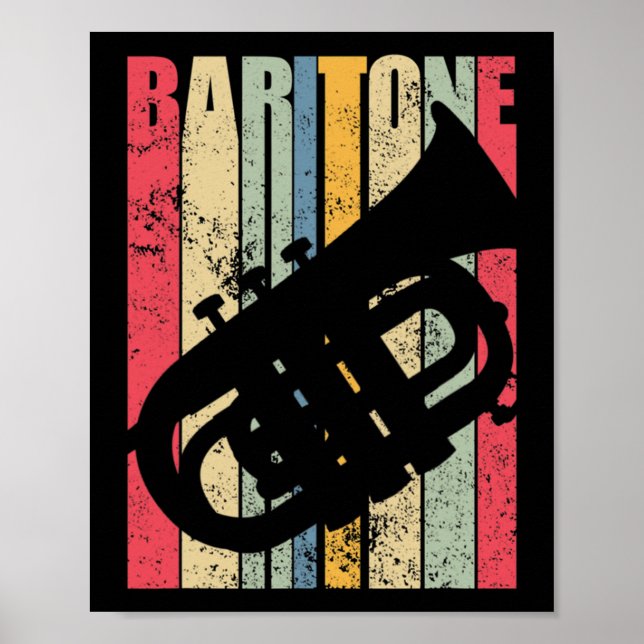 Poster Saxofone Barítono Marcha Banda Major Engrenagem L (Frente)