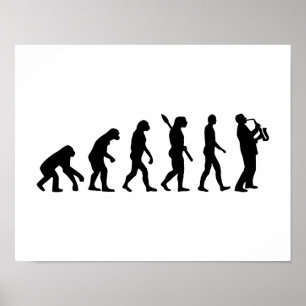 Poster Saxofone da evolução