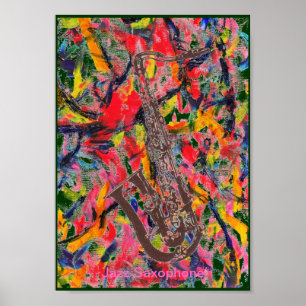 Poster Saxofone do jazz