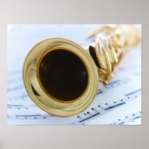 Póster Saxofone do soprano