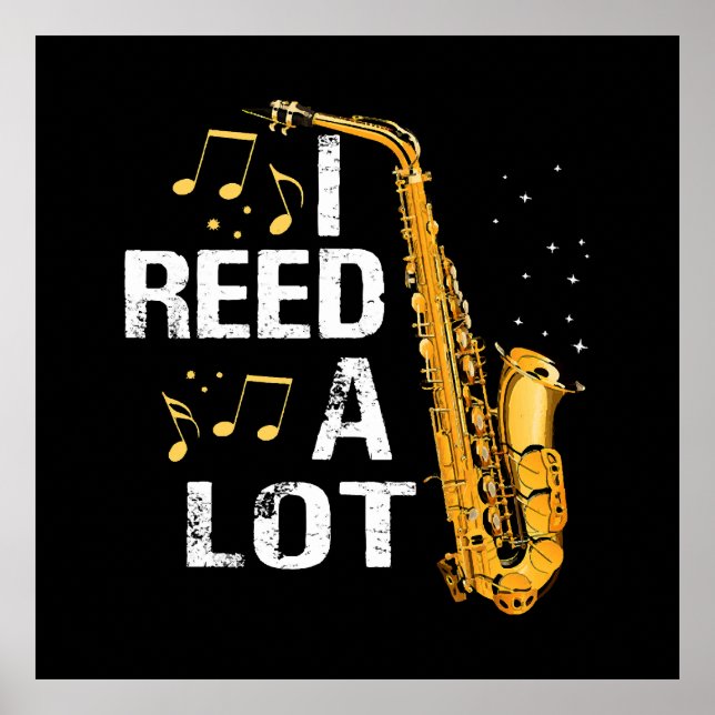 Poster Saxofone Engraçado (Frente)