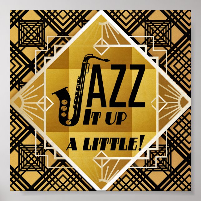 Poster Saxofone negro (Frente)