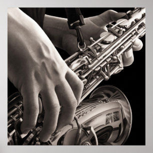 Poster Saxofone só
