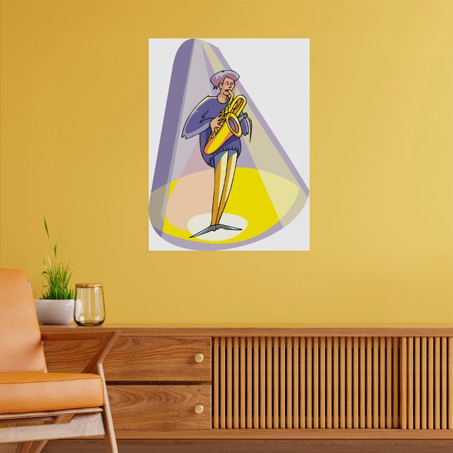 Poster Saxofonista em Destaque (Criador carregado)