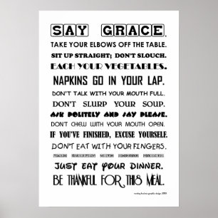 POSTER SAY GRACE...