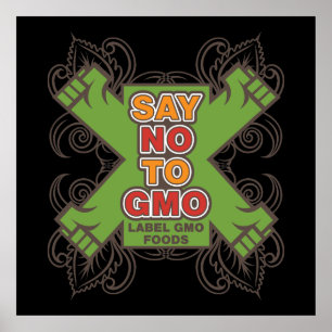 Póster Say No to GMO