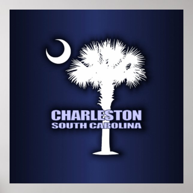 Póster SC Palmetto & Crescent (Charleston) (Frente)