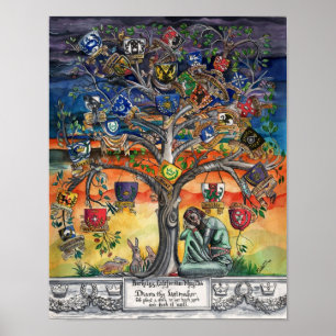 Póster SCA Heraldic Family Tree por Portia Rua. Luke