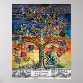 Póster SCA Heraldic Family Tree por Portia Rua. Luke