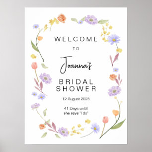 Poster Scabiosa Chá de panela Wildflower Welcome