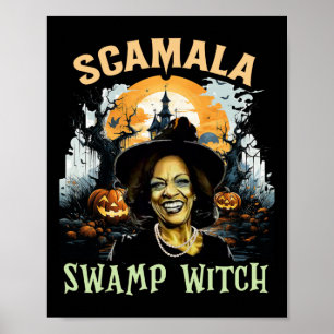 Poster Scamala Kamala Harris Maltratado Halloween de Brux