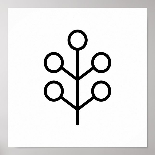 Poster Scandinavian Folk Art Minimalist Illustration (Frente)