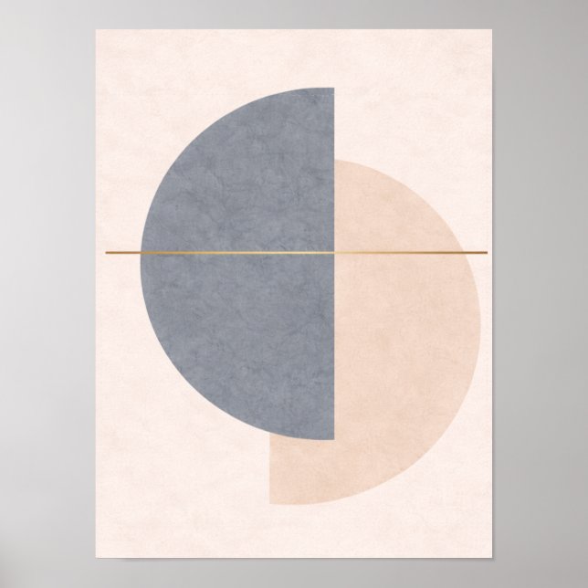 Poster Scandinavian Half Circle Wall Art – Geometric  (Frente)