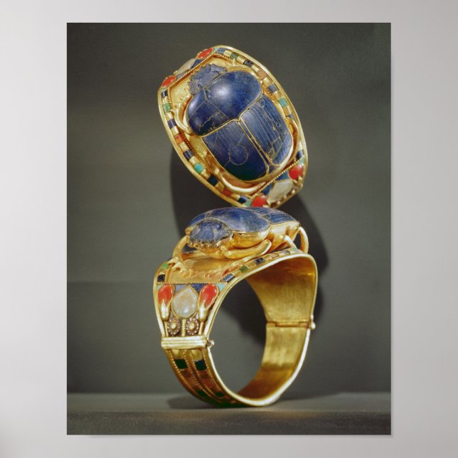 Póster Scarab bracelet, do Túmulo de Tutankhamun (Frente)