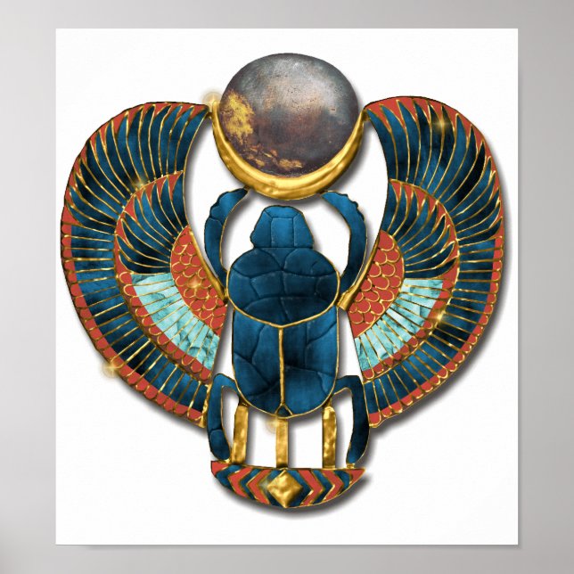 Póster Scarab Sagrado do Rei Tut (Frente)