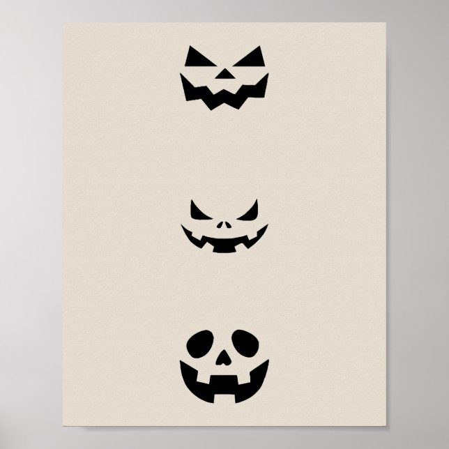Poster Scary Halloween Faces (Frente)