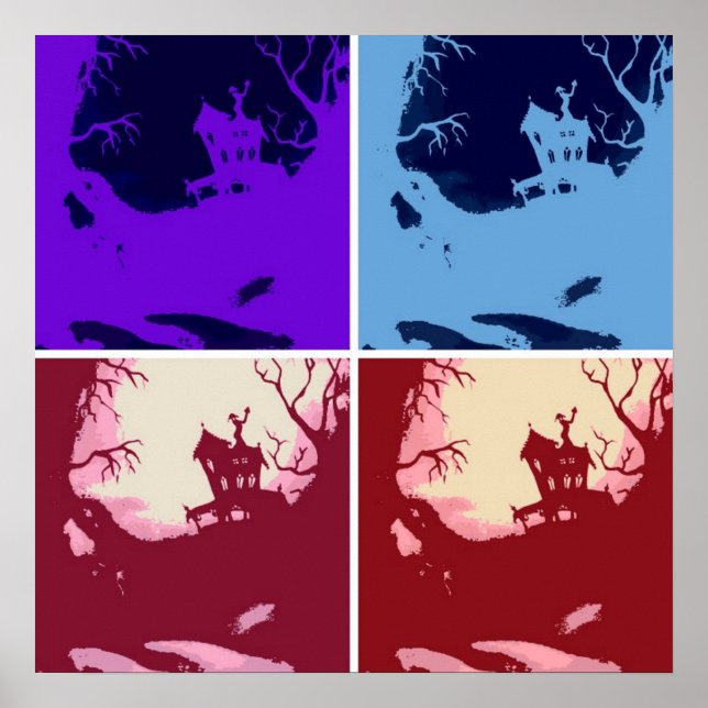 Poster Scary Halloween House (Frente)