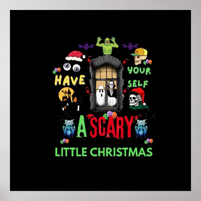Poster Scary Little Christmas Horror Holiday Design   (Frente)