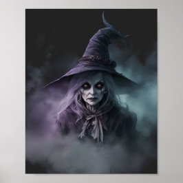 Poster Scary Witch Halloween
