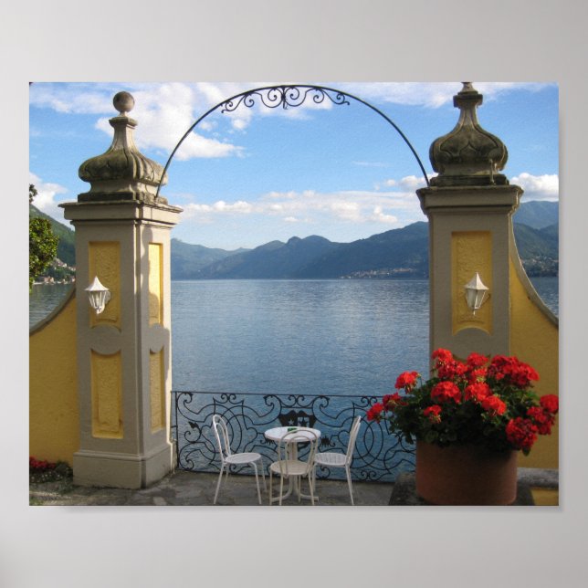 Poster Scenic Lake Como Varenna Itália (Frente)