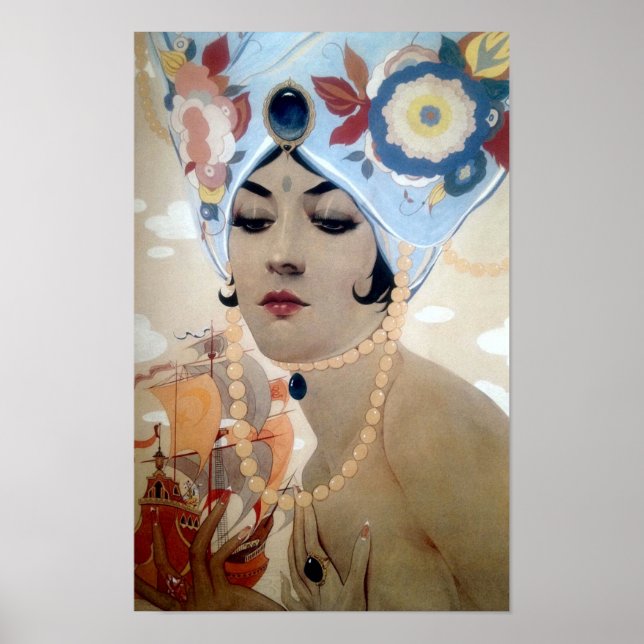 Poster Scheherazade por Alberto Vargas (1921) (Frente)