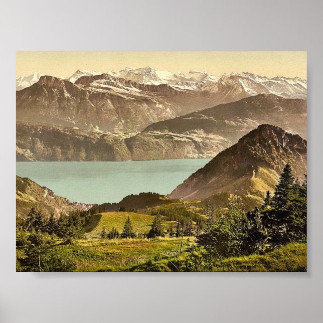 Póster Scheidovo, com Gersau e Vitznauer Stock, Rigi, (Frente)