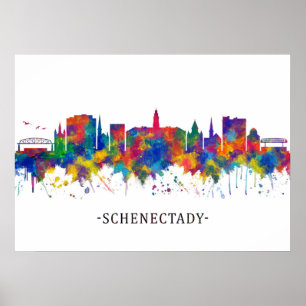 Poster Schenectady New York Skyline