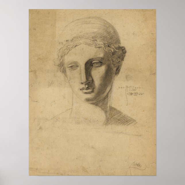 Poster Schiele - Antique Bust 1906 (Frente)