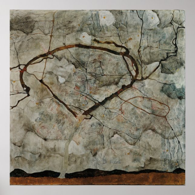 Poster Schiele - Árvore De Outono Em Ar Frio (Árvore De I (Frente)