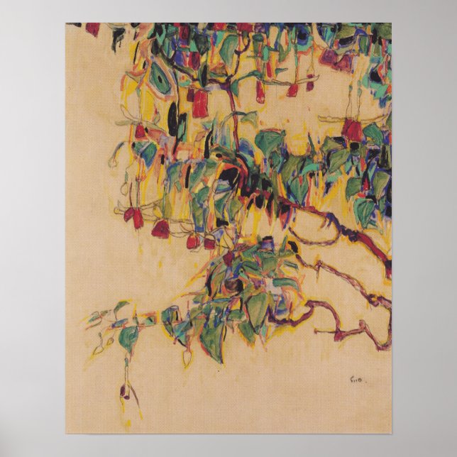 Poster Schiele - Árvore do Sol 1910 (Frente)