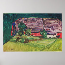 Poster Schiele - Casa Rural Em Uma Paisagem