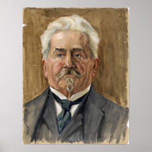 Poster Schiele - Círculo Retrato Leopold Czihaczek 1912