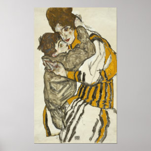 Poster Schiele - Esposa Com Seu Pequeno Sobrinho