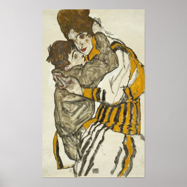 Poster Schiele - Esposa Com Seu Pequeno Sobrinho (Frente)