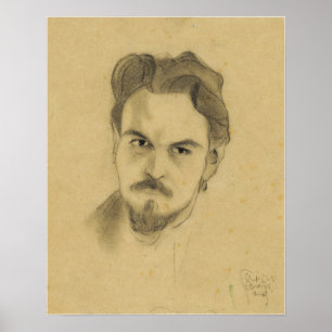 Poster Schiele - Estudo de Retrato Anton Peschka 1909