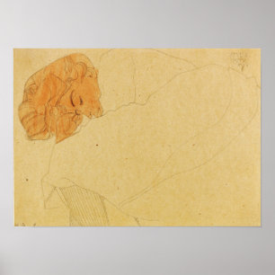 Poster Schiele - Garota Dormindo 1908