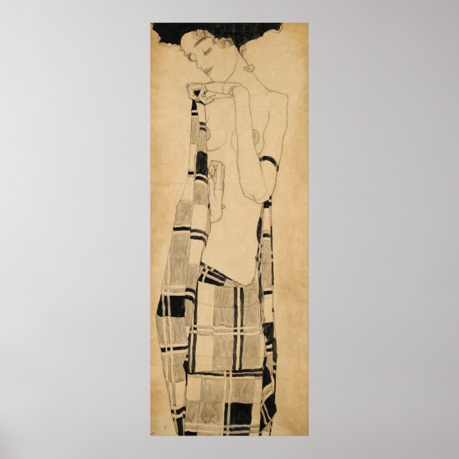 Poster Schiele - Garota em Pé (Frente)