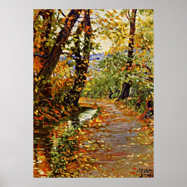 Póster Schiele - Winding Brook (Frente)