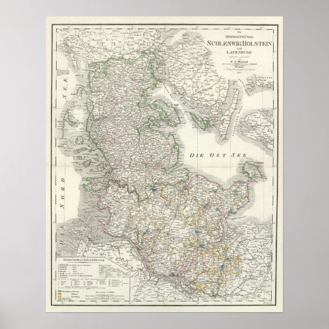 Poster Schleswig, Holstein, Lauenburg (Frente)