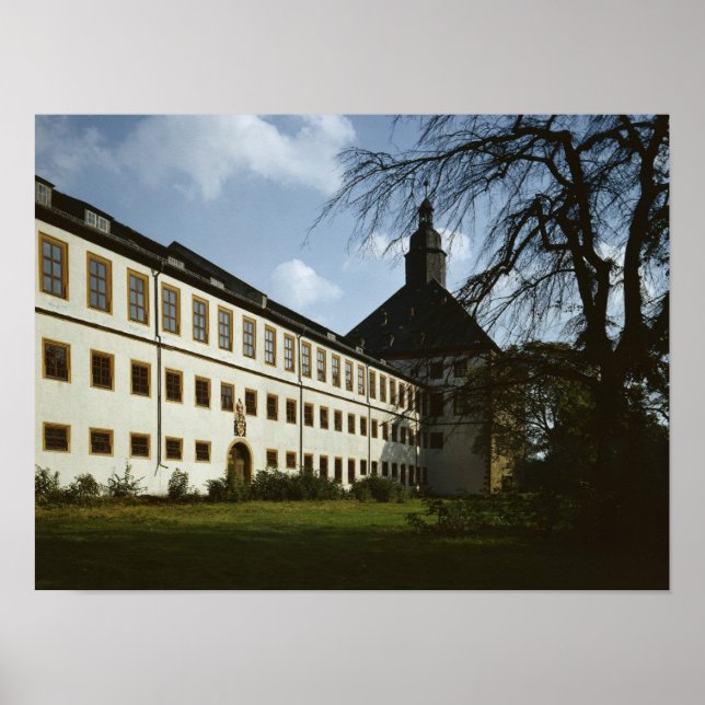 Póster Schloss Friedenstein, Gotha, construída em 1643-54 (Frente)