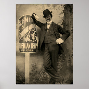 Poster Schmitt & Schwanenfluegel Brewery Vintage