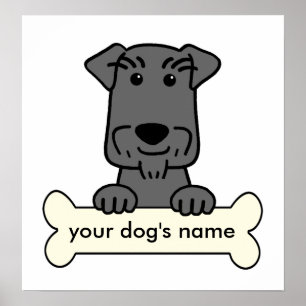 Póster Schnauzer diminuto personalizado