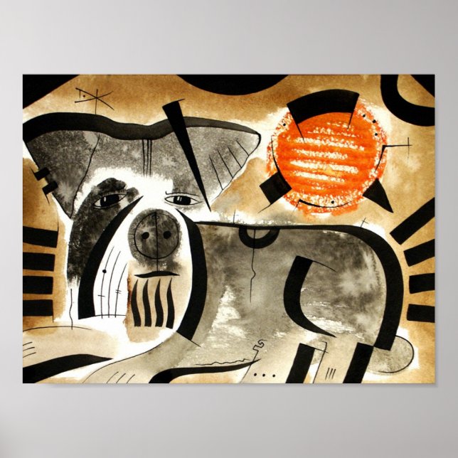 Póster Schnauzer dog dk_2005aug8e (Frente)