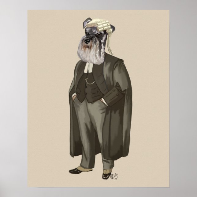 Póster Schnauzer Lawyer (Frente)