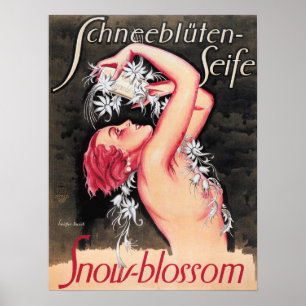 Poster Schneebluten Seife Snow Blossom Bath Soap Alemão