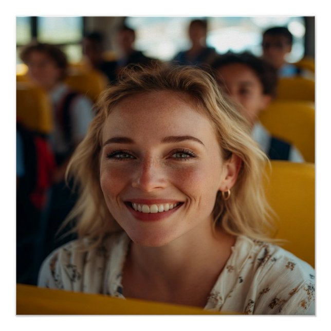 Póster School Bus Driver Photo Customize (Frente)